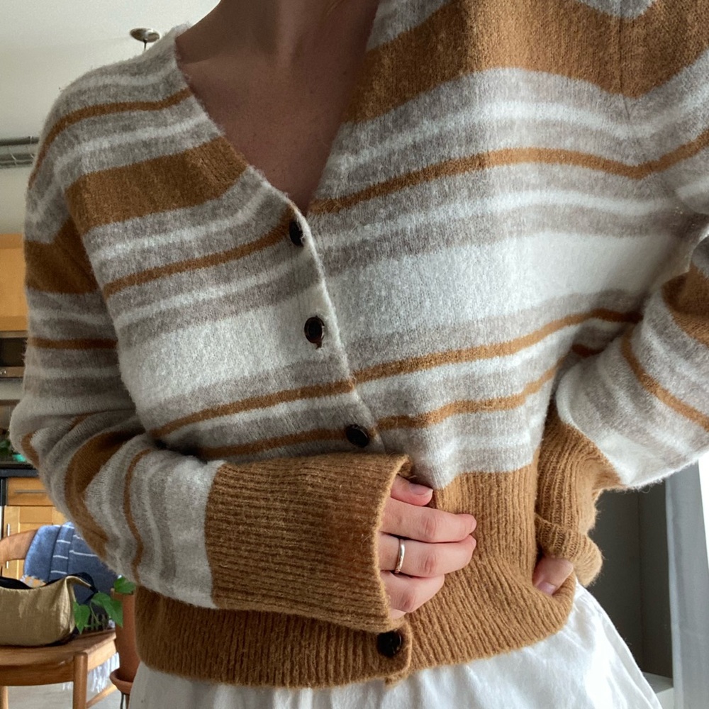 Cotton On | Striped Crop Cardigan